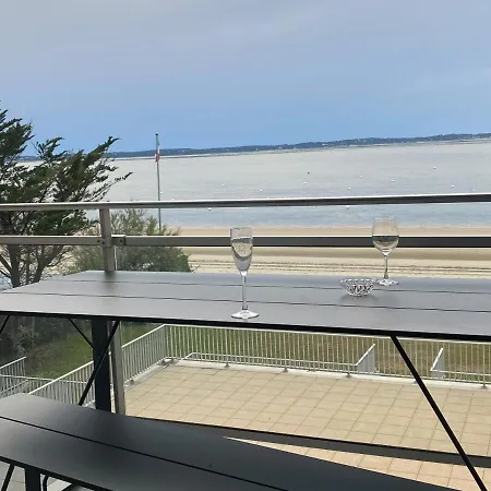 L'ocean Vue Bassin 1ere Ligne Plage Pereire Vue Mer Аркашон